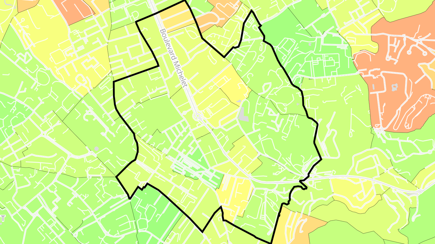 Carte des prix de l'immobilier Mazargues