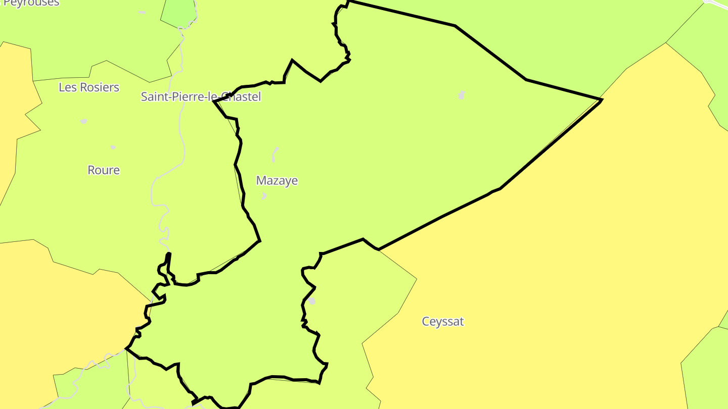 Carte des prix de l'immobilier Mazaye