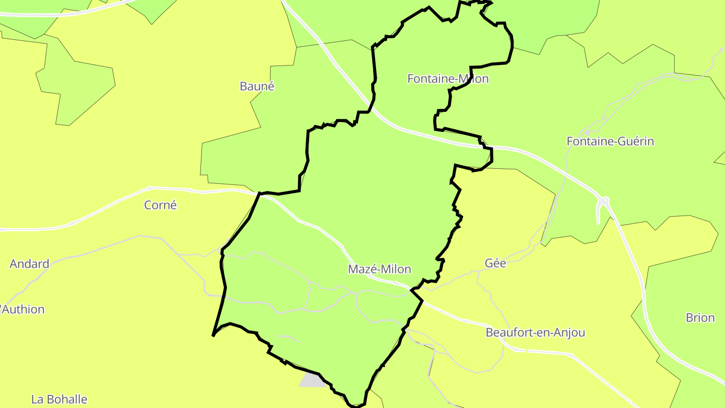 Carte des prix de l'immobilier Mazé-Milon
