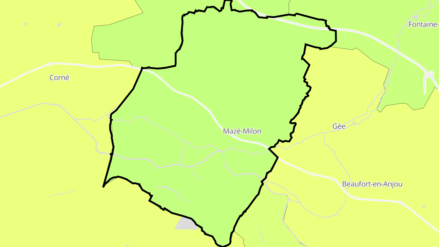 Carte des prix de l'immobilier Mazé