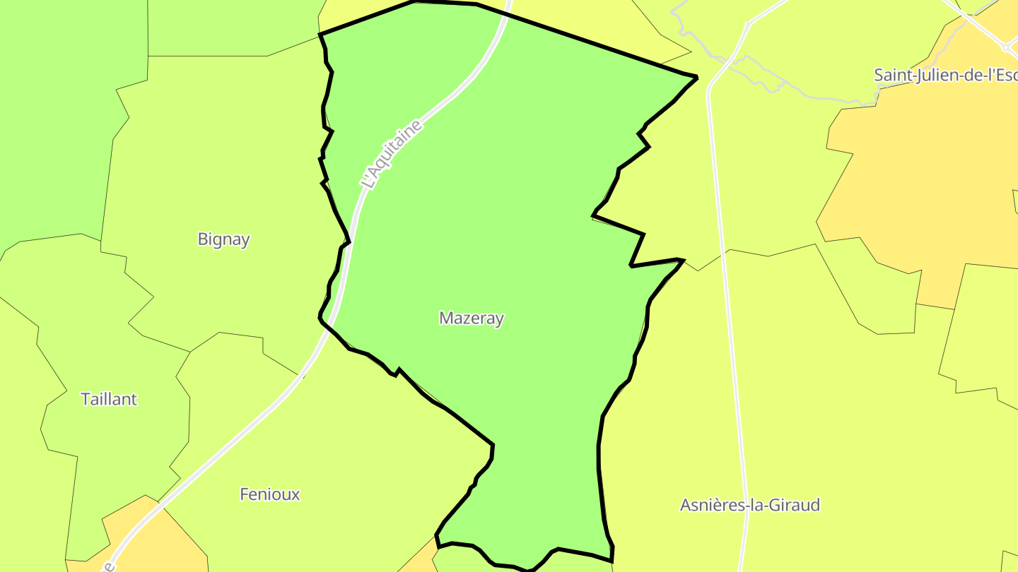 Carte des prix de l'immobilier Mazeray