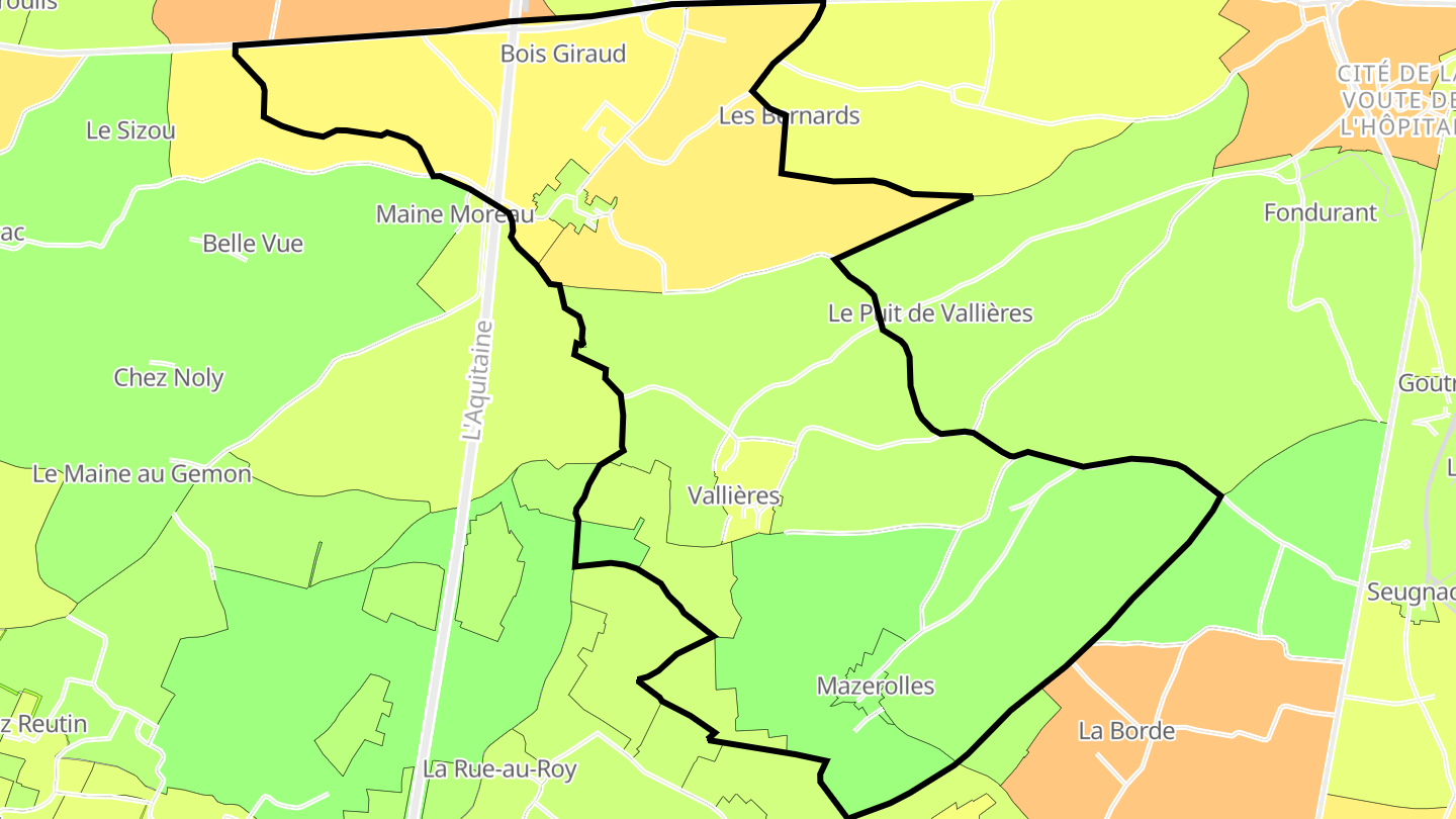 Carte des prix de l'immobilier Mazerolles