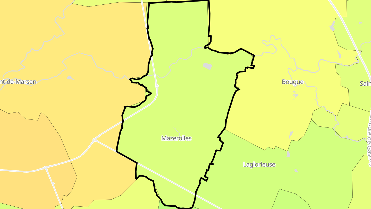 Carte des prix de l'immobilier Mazerolles