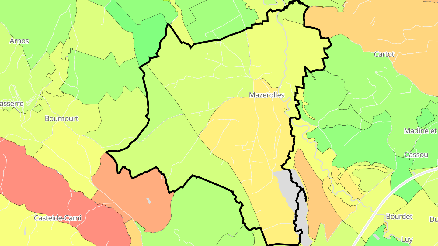 Carte des prix de l'immobilier Mazerolles