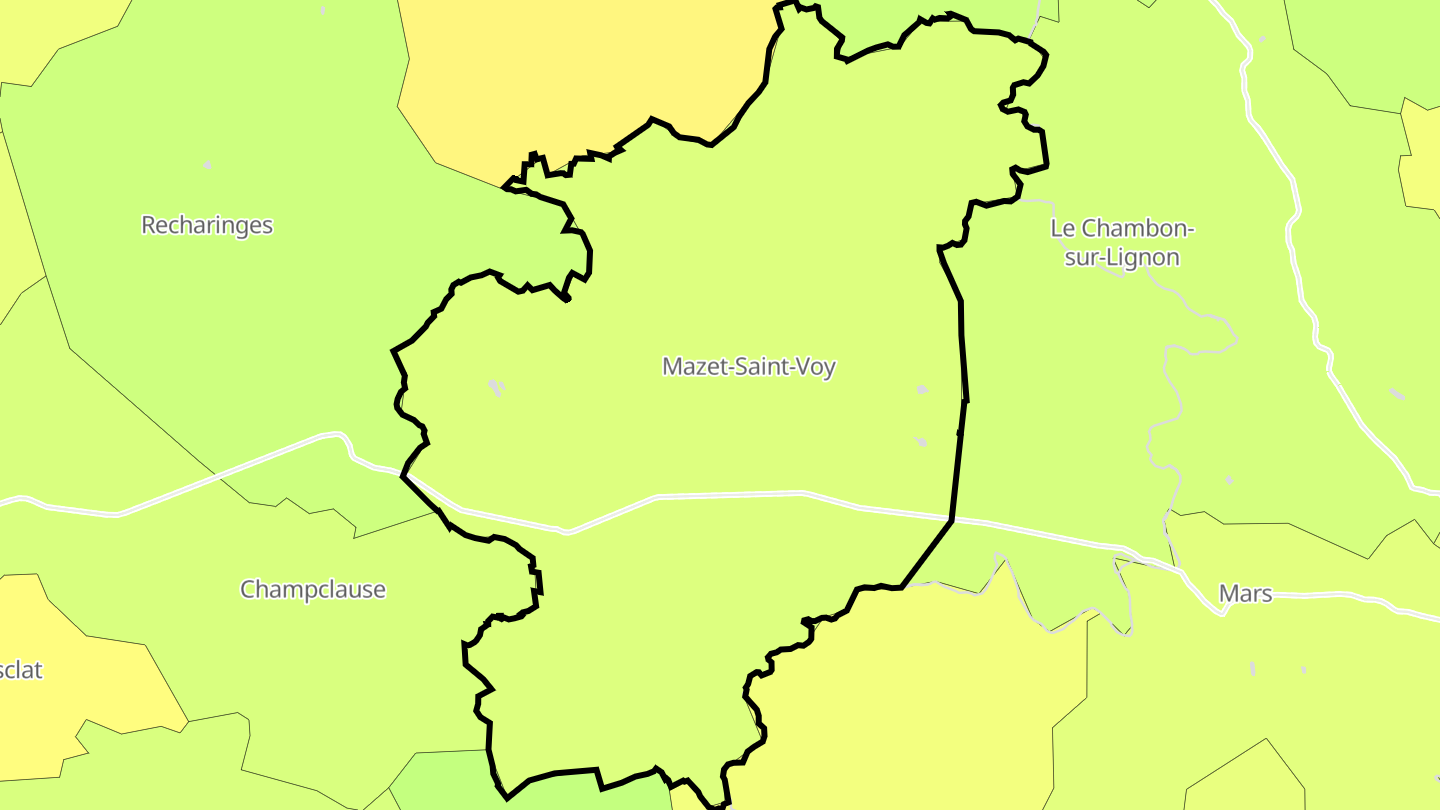 Carte des prix de l'immobilier Mazet-Saint-Voy
