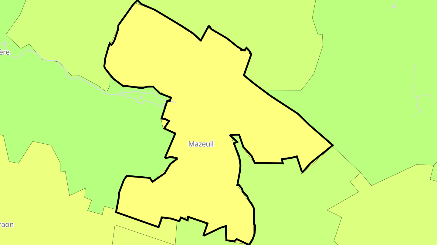Carte des prix de l'immobilier Mazeuil