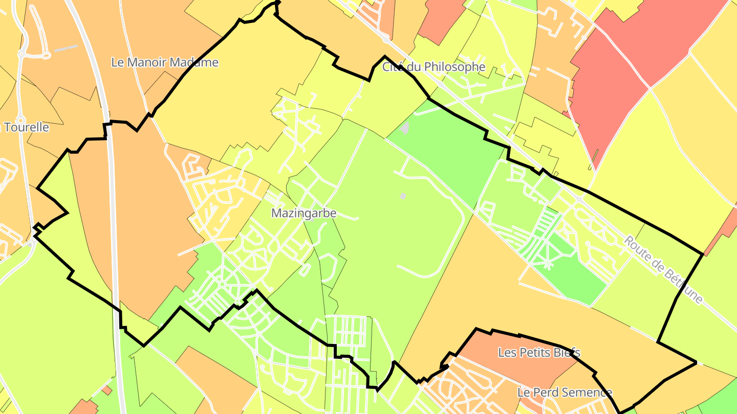 Carte des prix de l'immobilier Mazingarbe