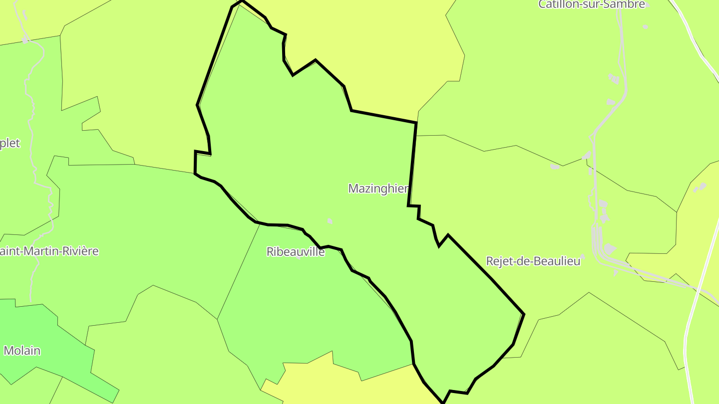 Carte des prix de l'immobilier Mazinghien