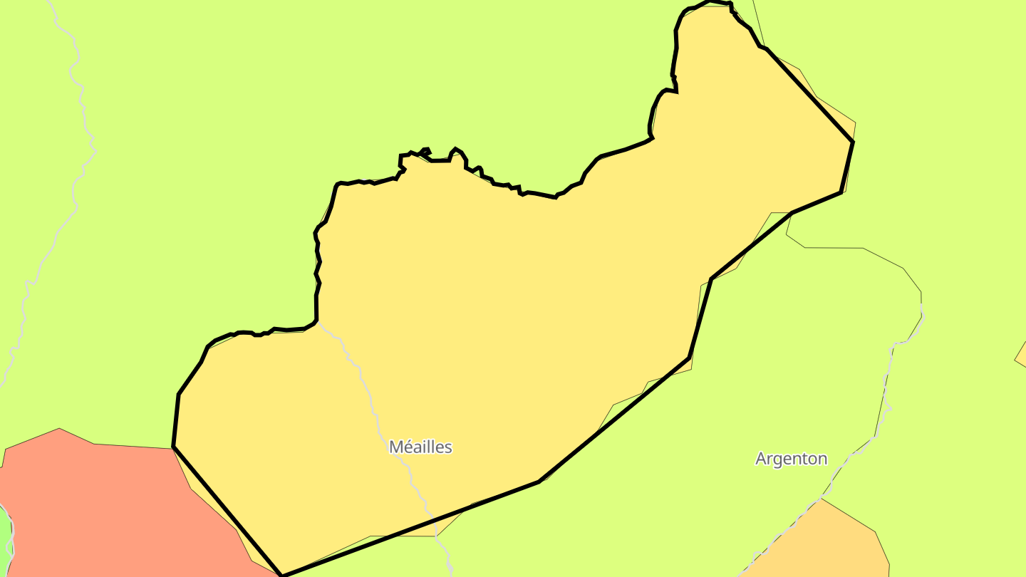 Carte des prix de l'immobilier Méailles