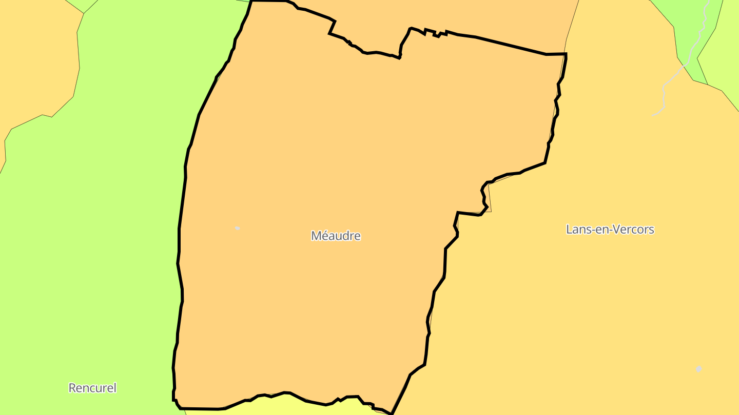 Carte des prix de l'immobilier Méaudre