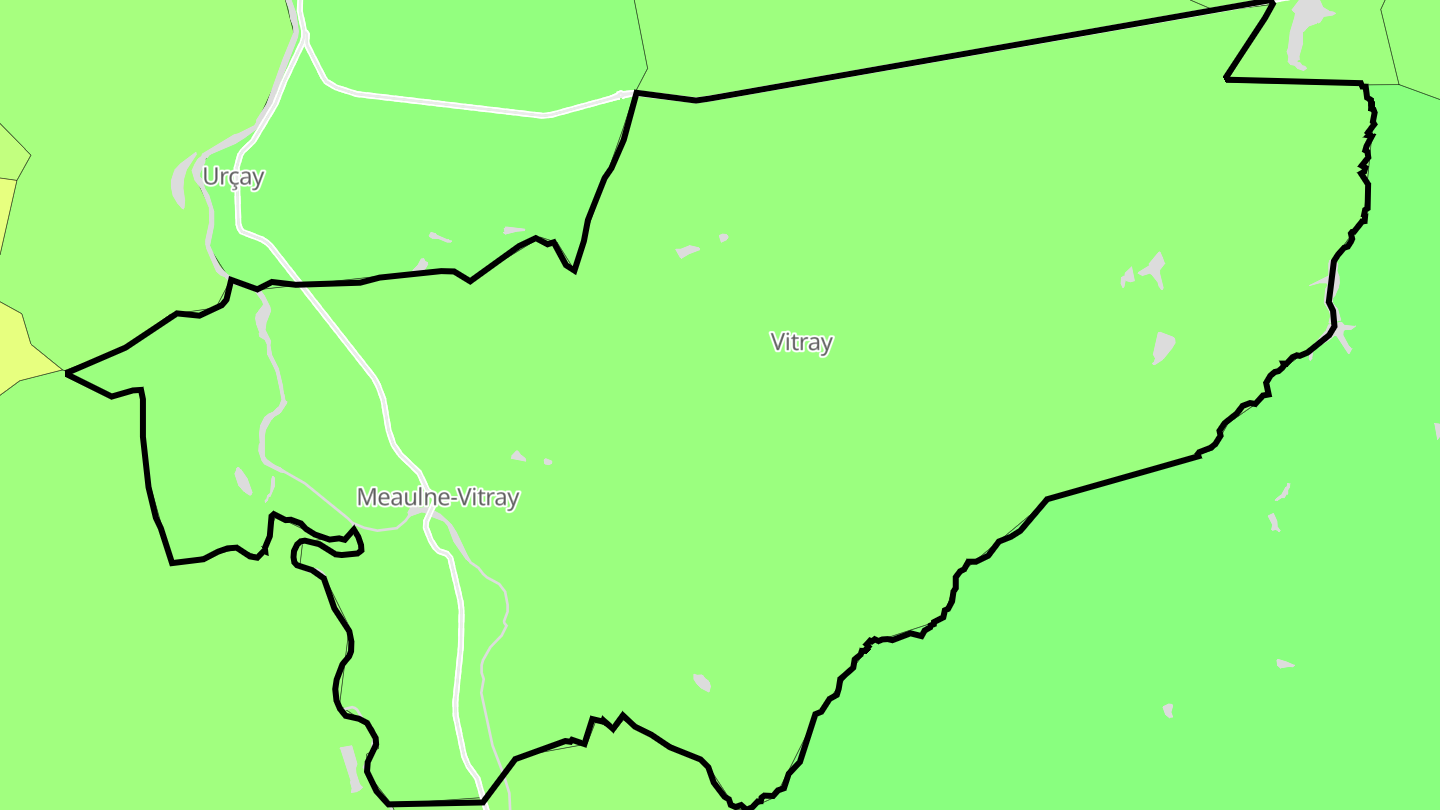 Carte des prix de l'immobilier Meaulne-Vitray
