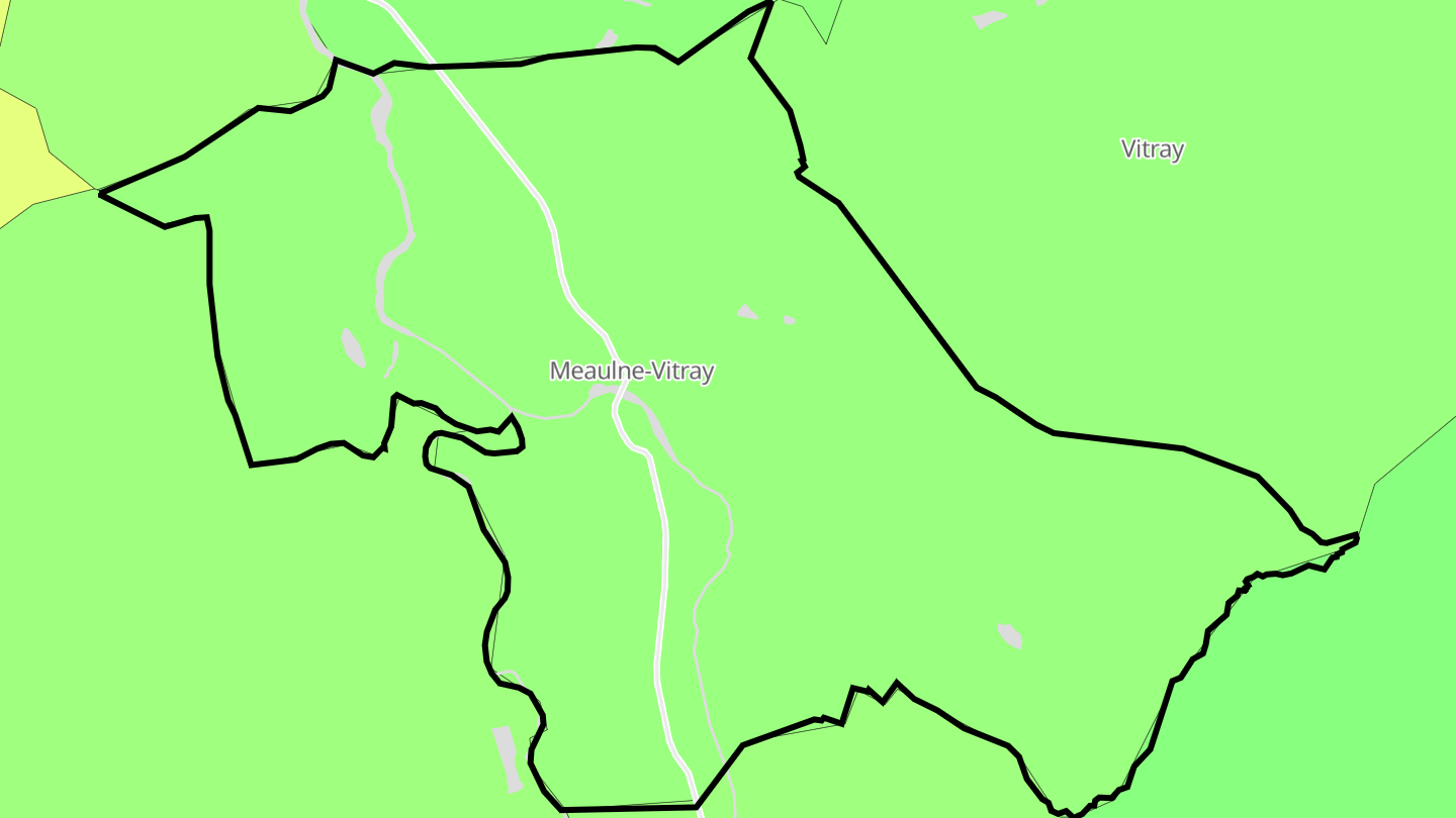 Carte des prix de l'immobilier Meaulne
