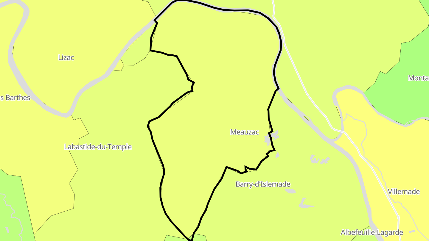 Carte des prix de l'immobilier Meauzac