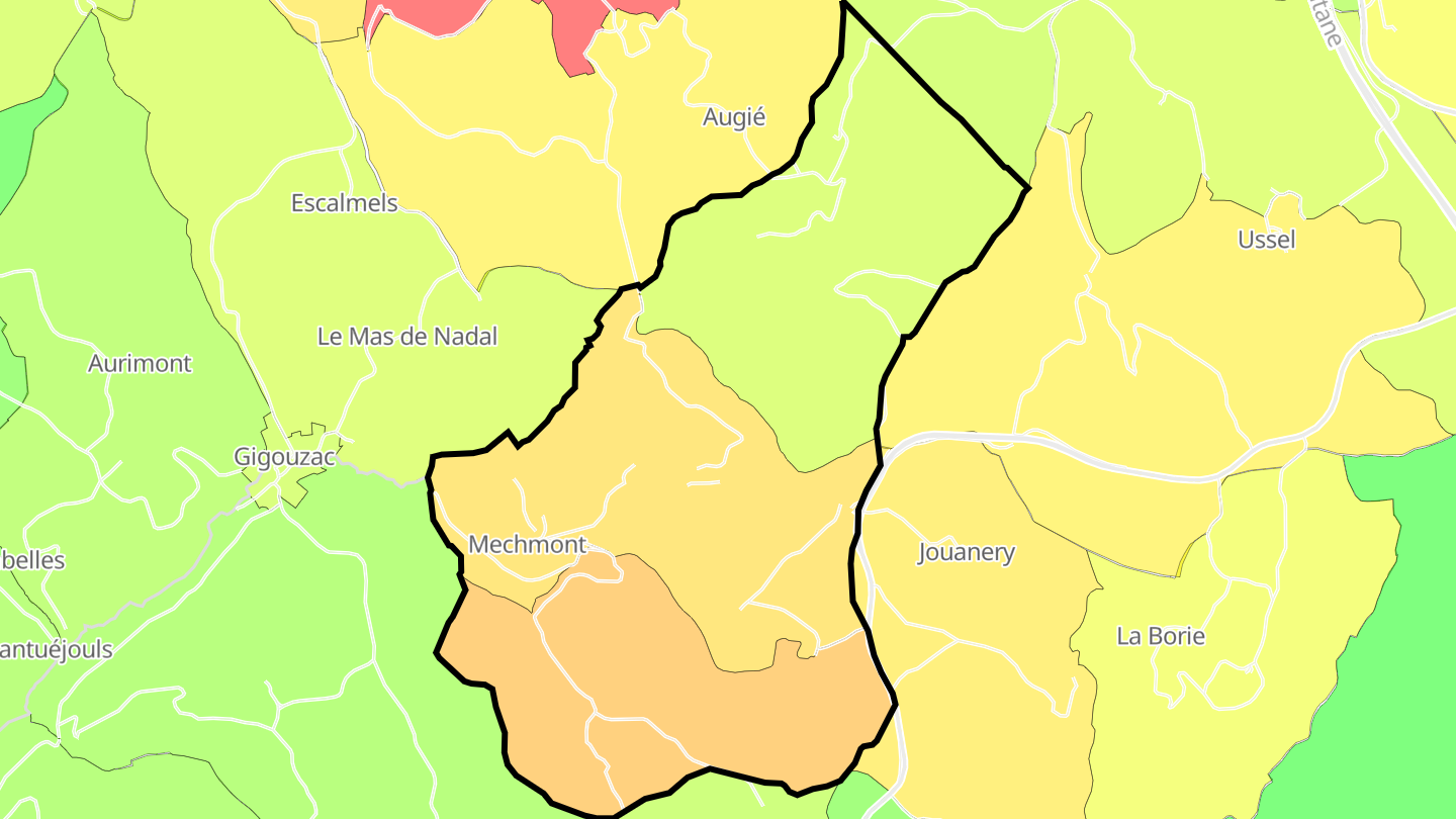 Carte des prix de l'immobilier Mechmont