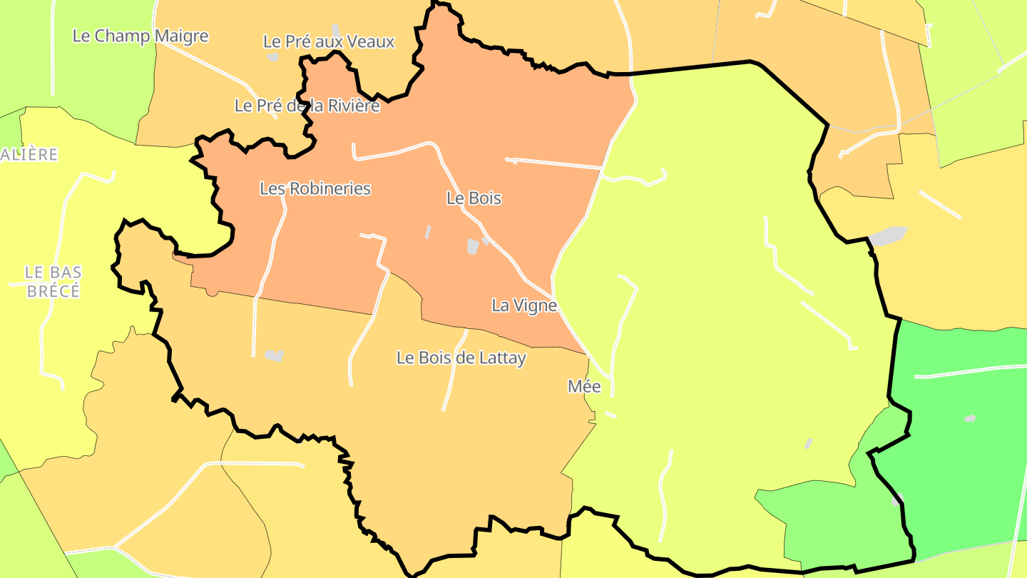 Carte des prix de l'immobilier Mée