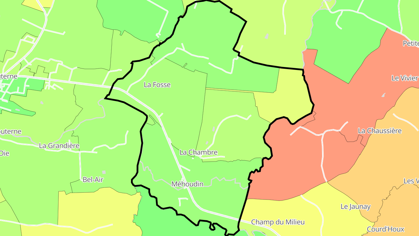 Carte des prix de l'immobilier Méhoudin