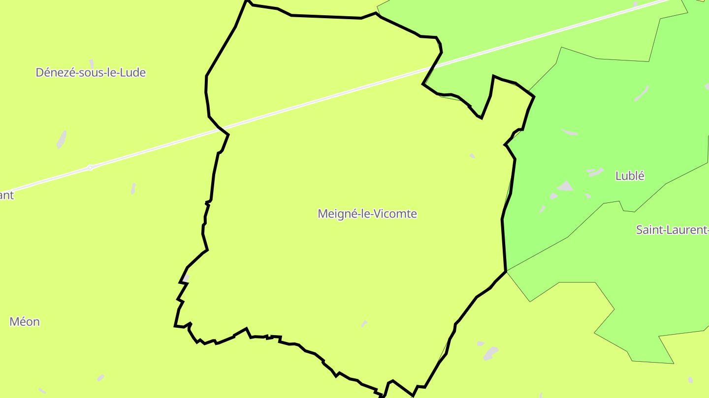 Carte des prix de l'immobilier Meigné-le-Vicomte