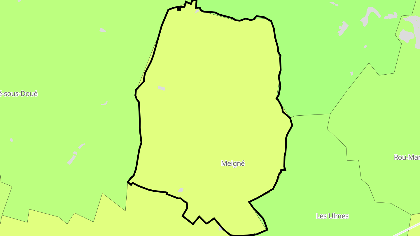 Carte des prix de l'immobilier Meigné