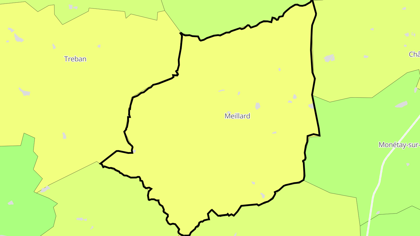 Carte des prix de l'immobilier Meillard
