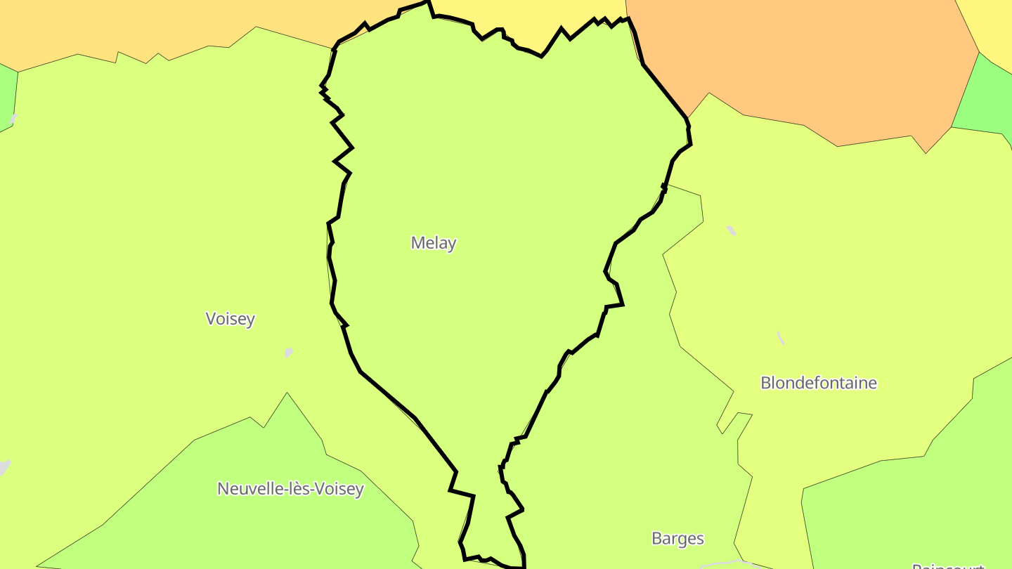 Carte des prix de l'immobilier Melay