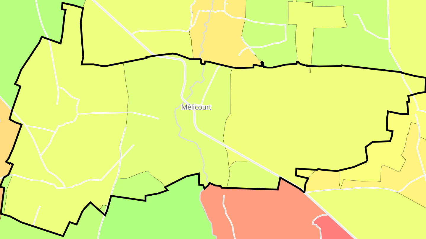 Carte des prix de l'immobilier Mélicourt