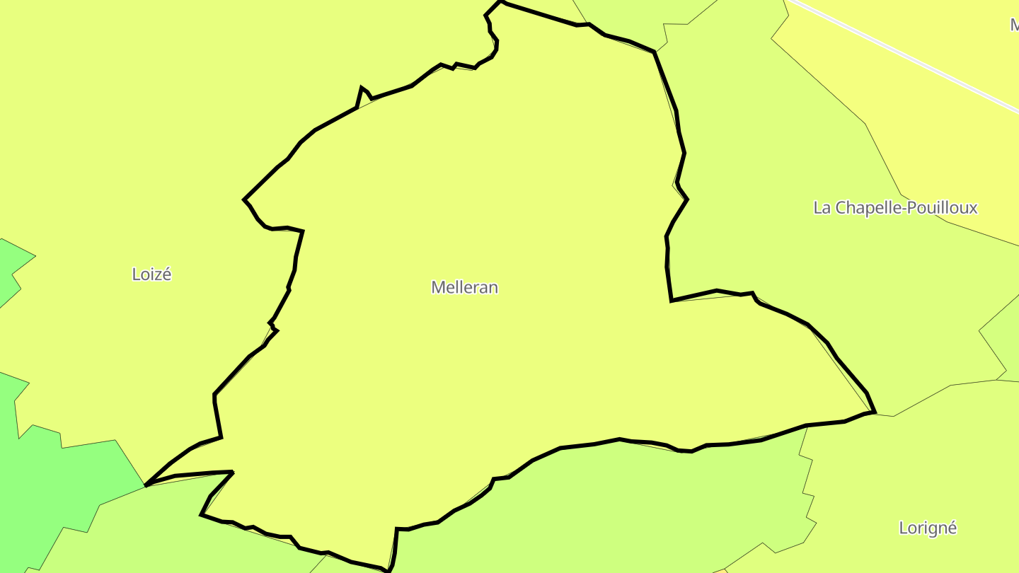 Carte des prix de l'immobilier Melleran