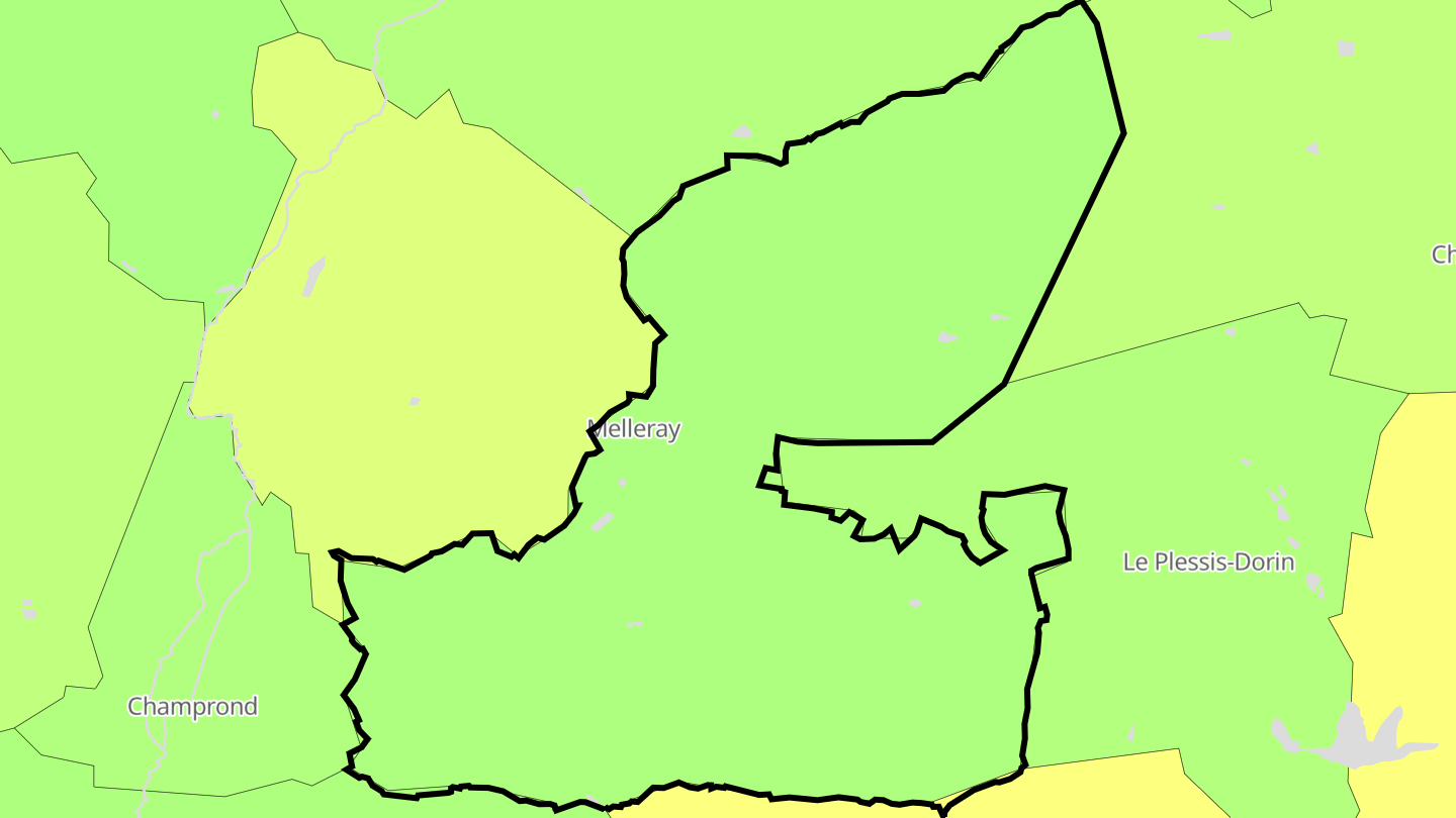 Carte des prix de l'immobilier Melleray