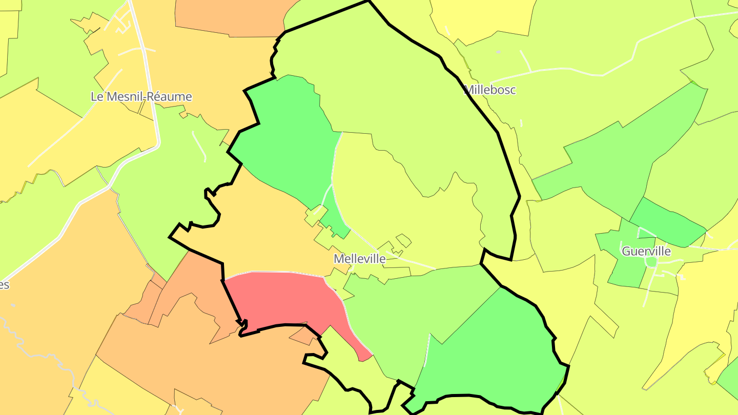 Carte des prix de l'immobilier Melleville