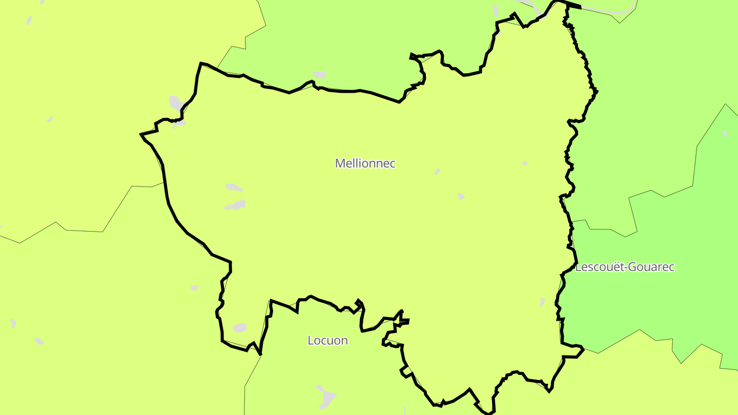Carte des prix de l'immobilier Mellionnec