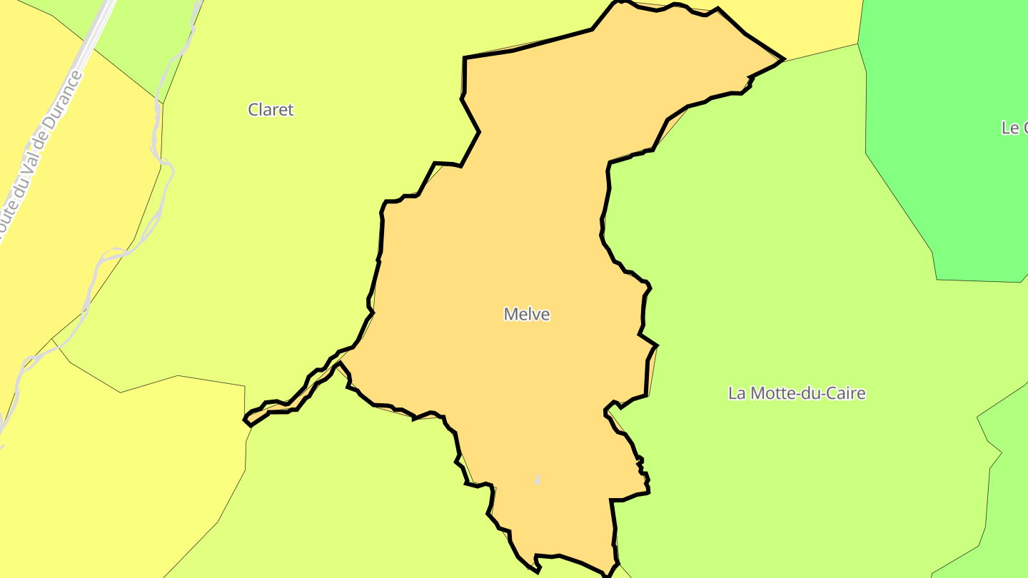 Carte des prix de l'immobilier Melve