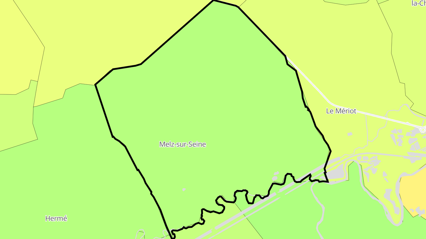 Carte des prix de l'immobilier Melz-sur-Seine