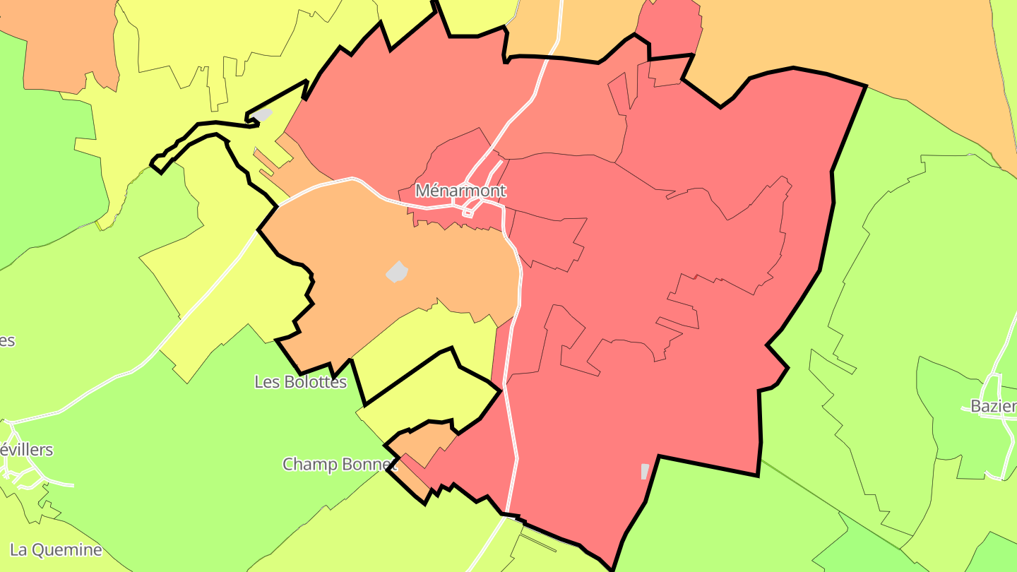 Carte des prix de l'immobilier Ménarmont