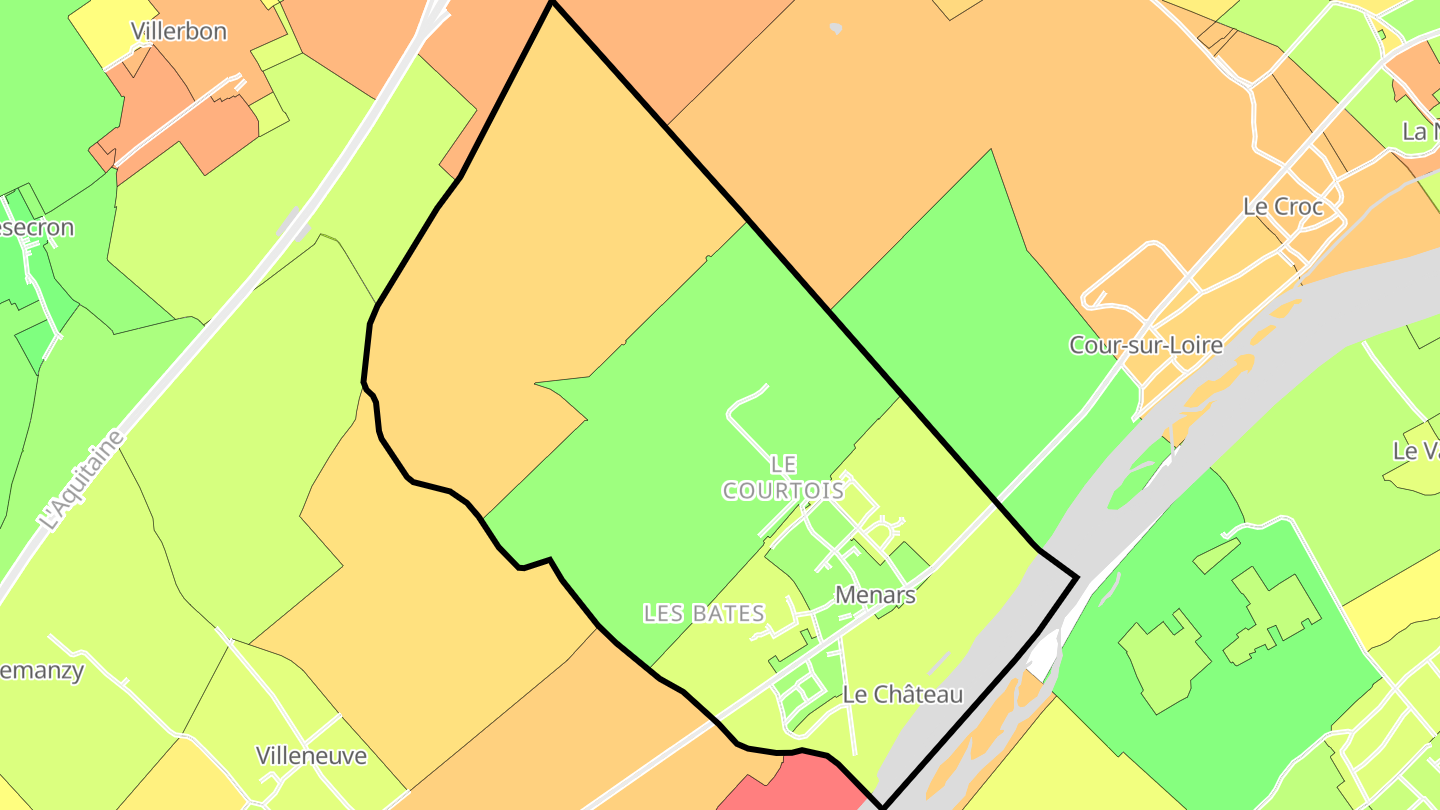 Carte des prix de l'immobilier Menars