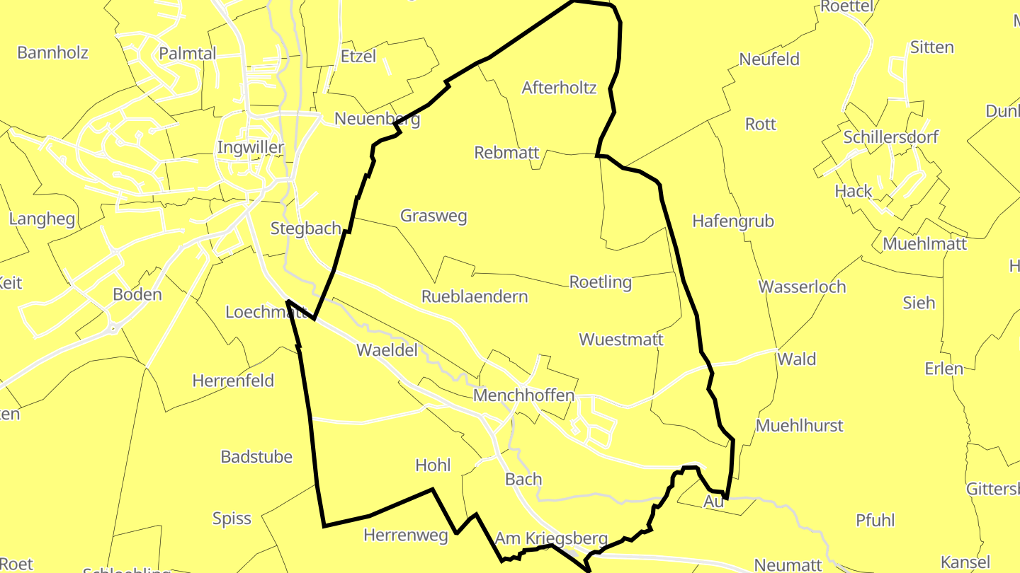 Carte des prix de l'immobilier Menchhoffen