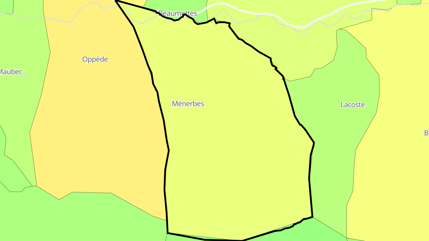 Carte des prix de l'immobilier Ménerbes