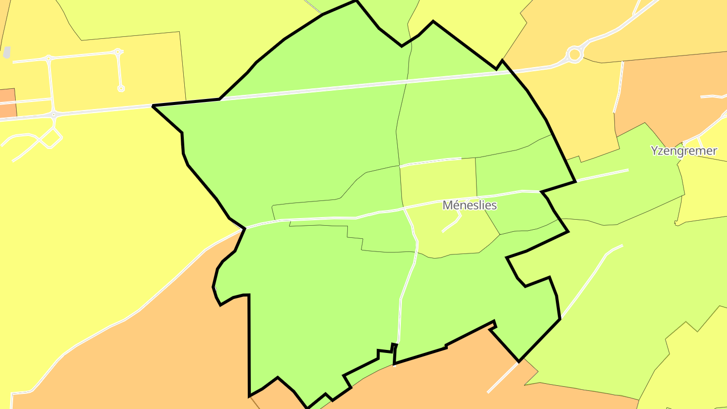 Carte des prix de l'immobilier Méneslies