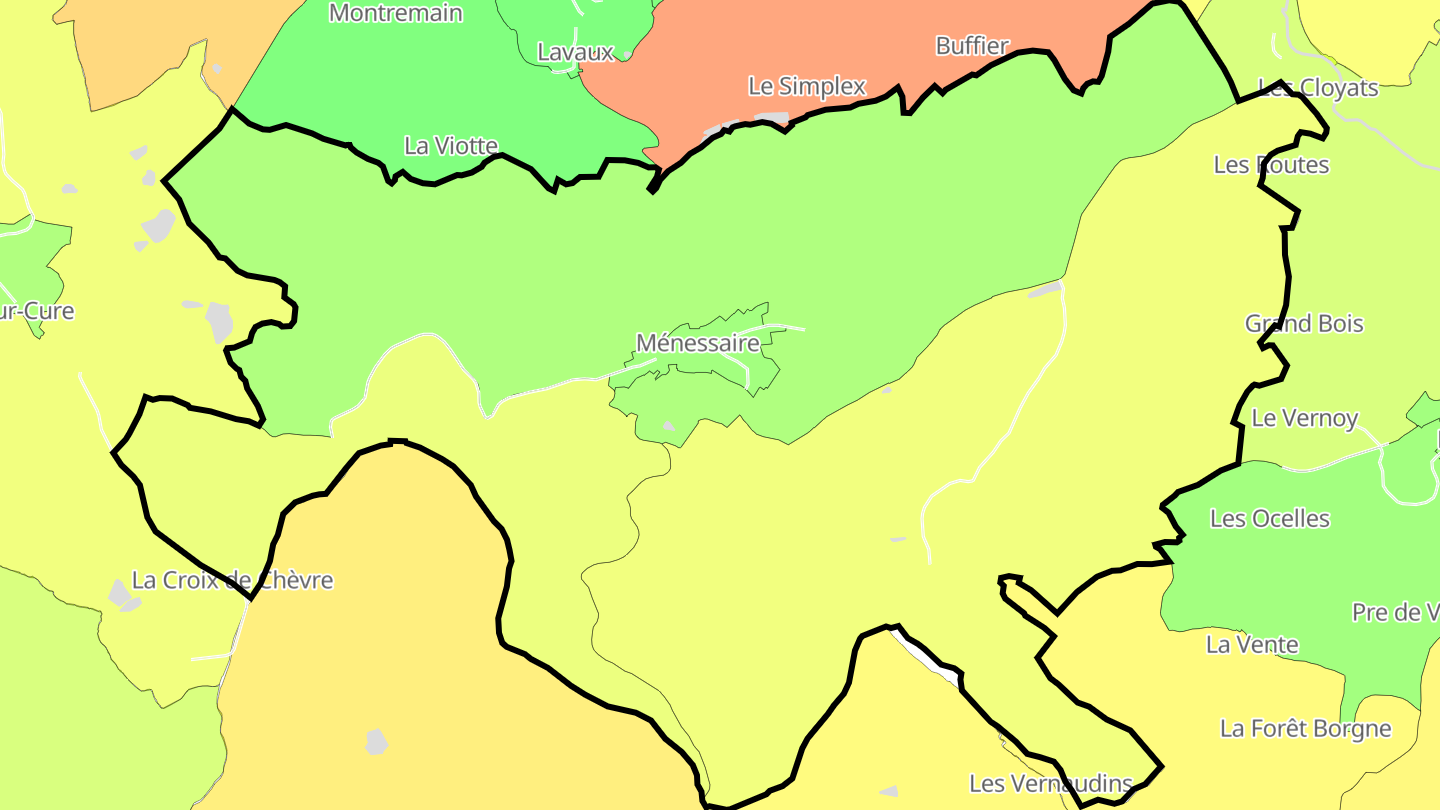 Carte des prix de l'immobilier Ménessaire