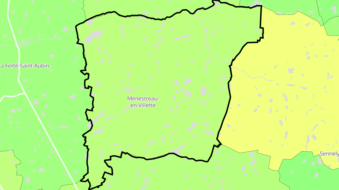 Carte des prix de l'immobilier Ménestreau-en-Villette