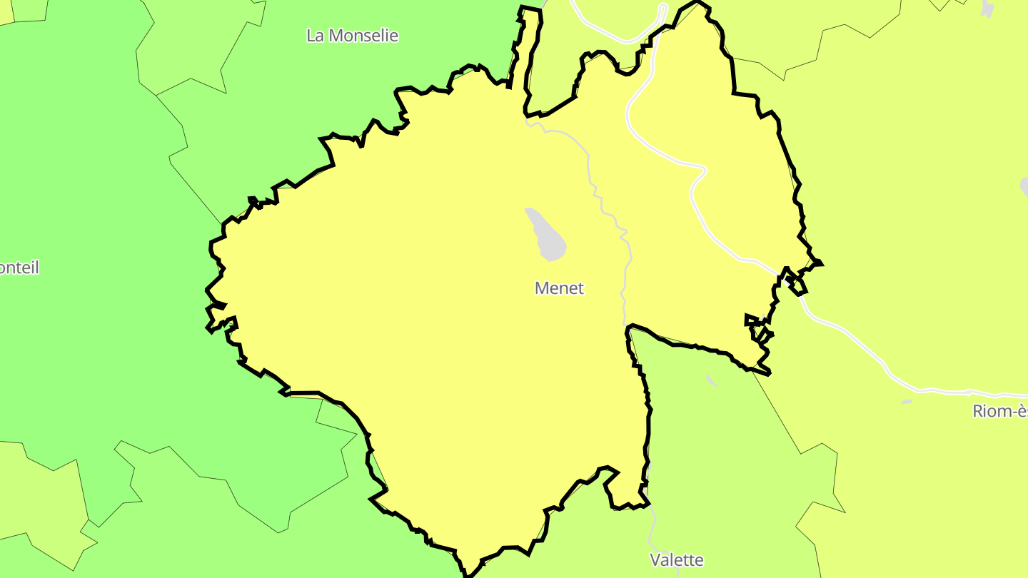 Carte des prix de l'immobilier Menet