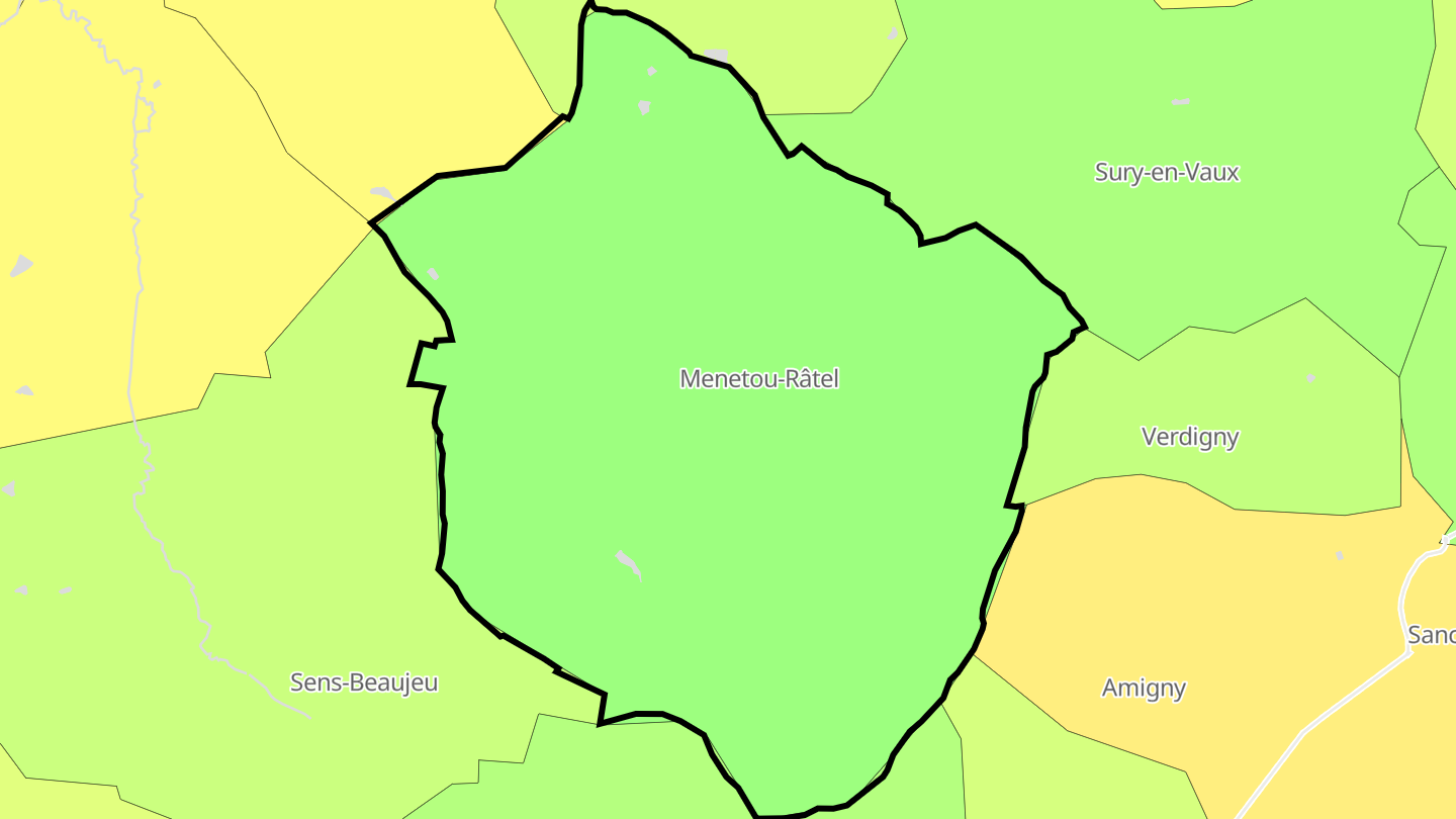 Carte des prix de l'immobilier Menetou-Râtel