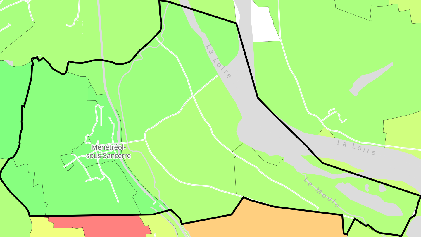Carte des prix de l'immobilier Ménétréol-sous-Sancerre