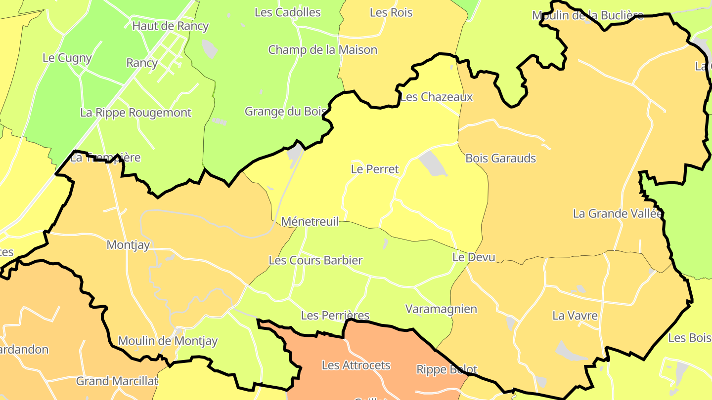 Carte des prix de l'immobilier Ménetreuil