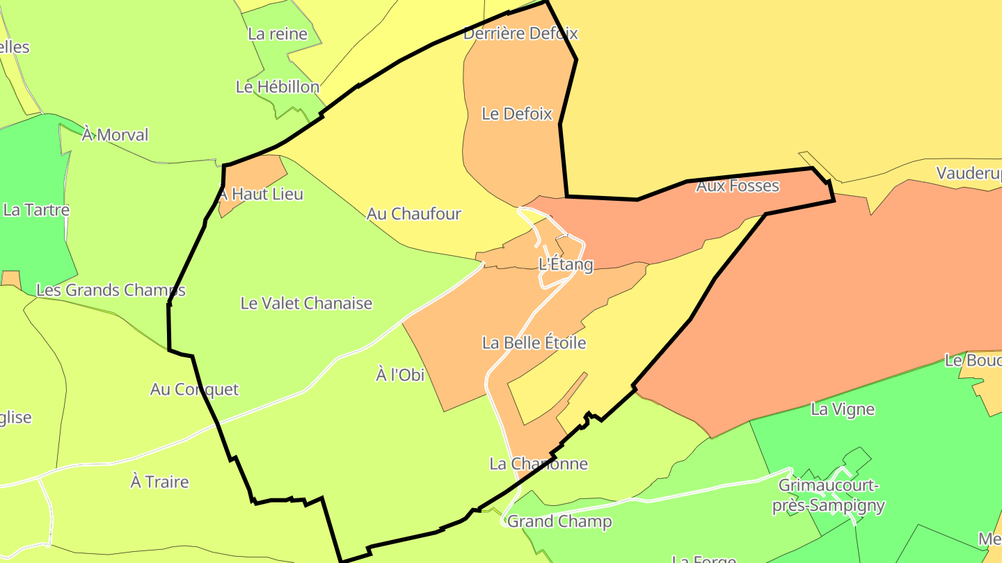 Carte des prix de l'immobilier Ménil-aux-Bois