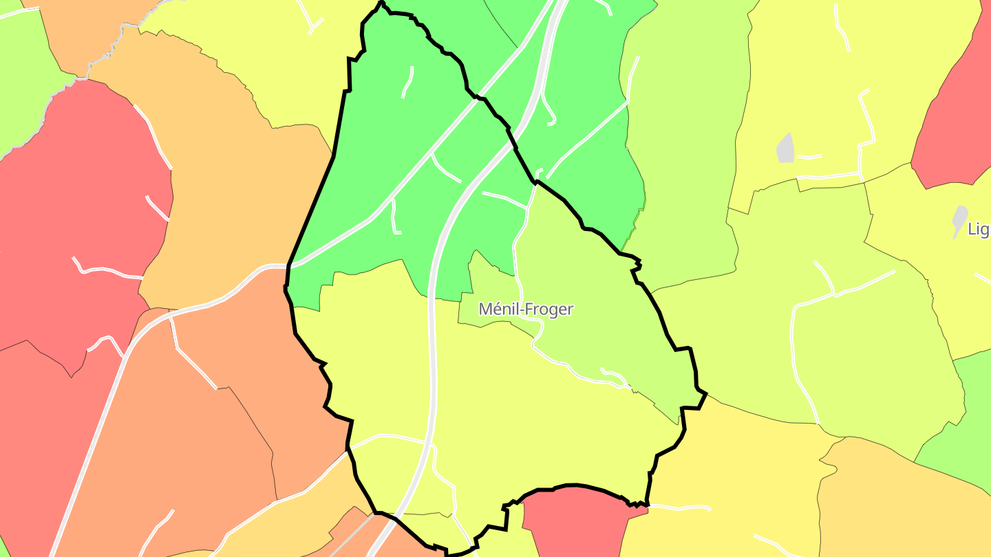 Carte des prix de l'immobilier Ménil-Froger