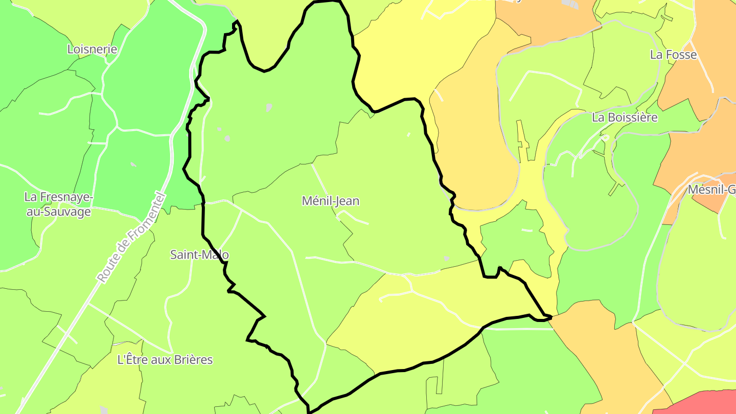 Carte des prix de l'immobilier Ménil-Jean