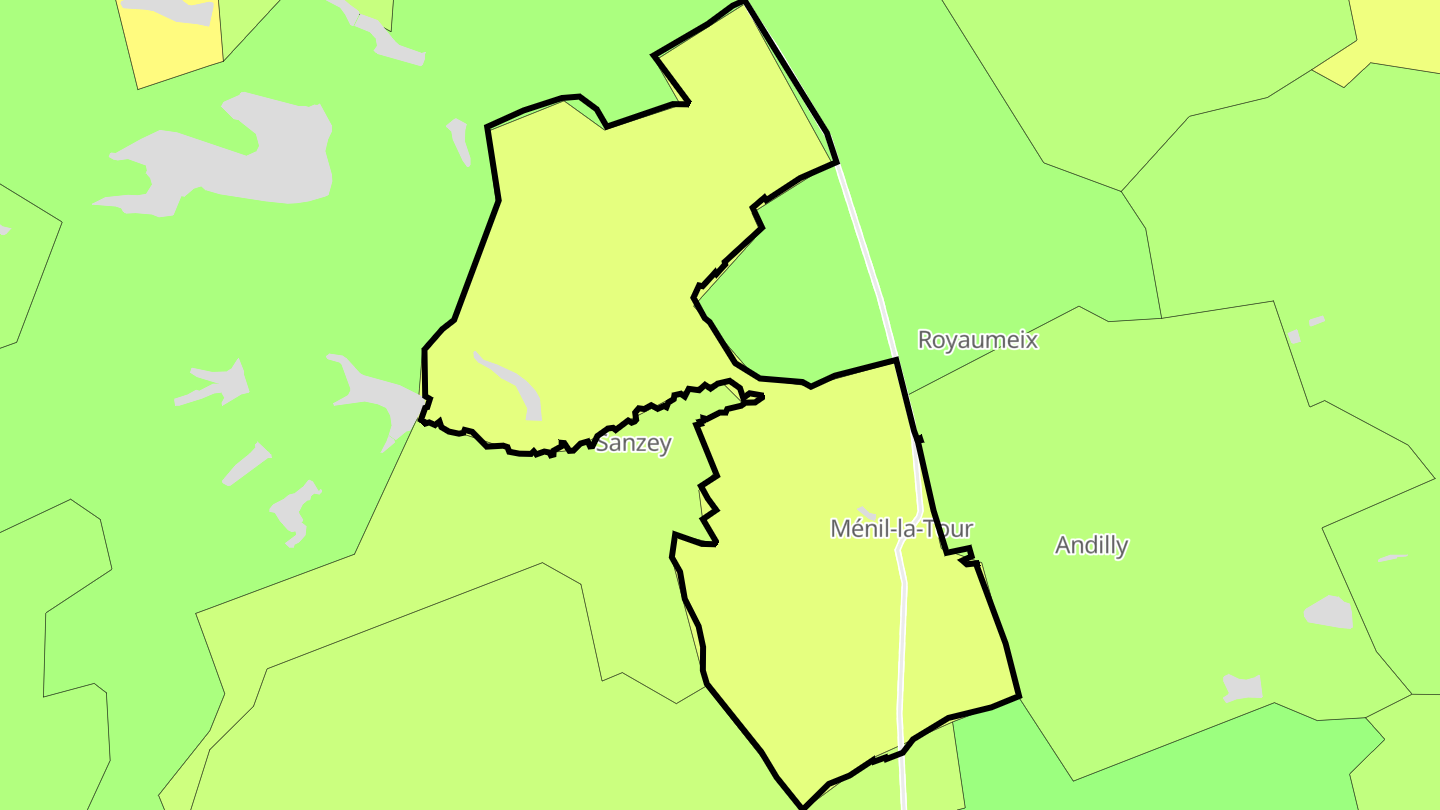 Carte des prix de l'immobilier Ménil-la-Tour