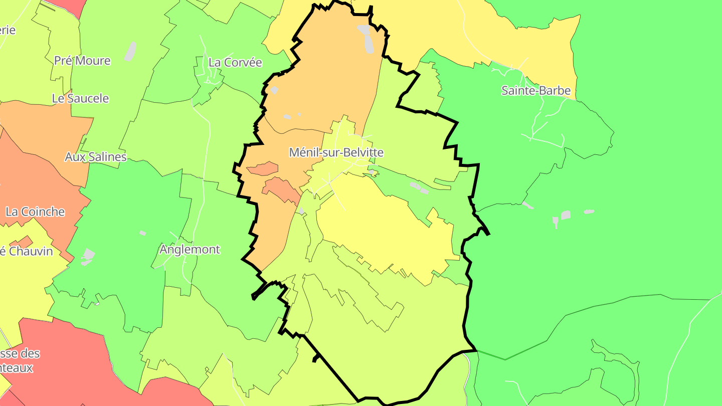 Carte des prix de l'immobilier Ménil-sur-Belvitte