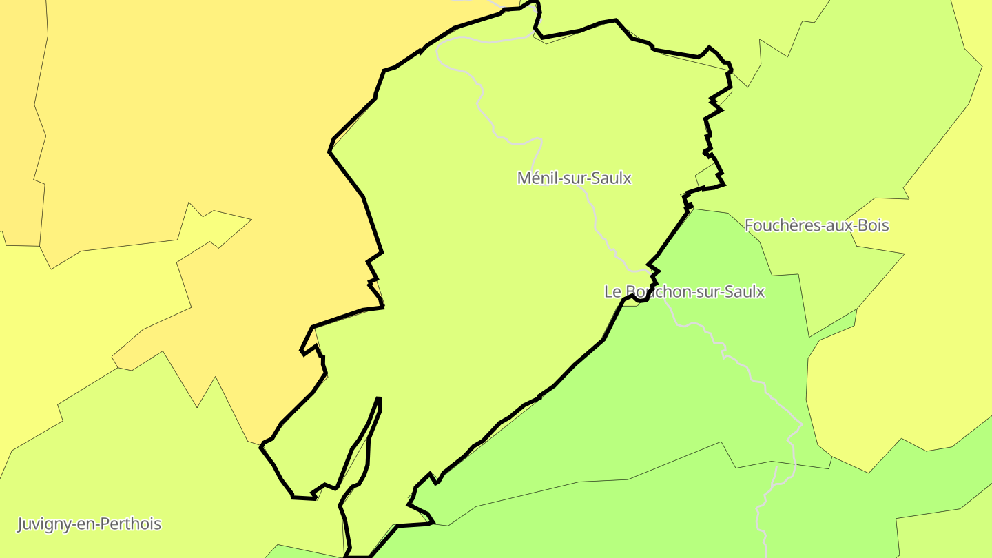 Carte des prix de l'immobilier Ménil-sur-Saulx