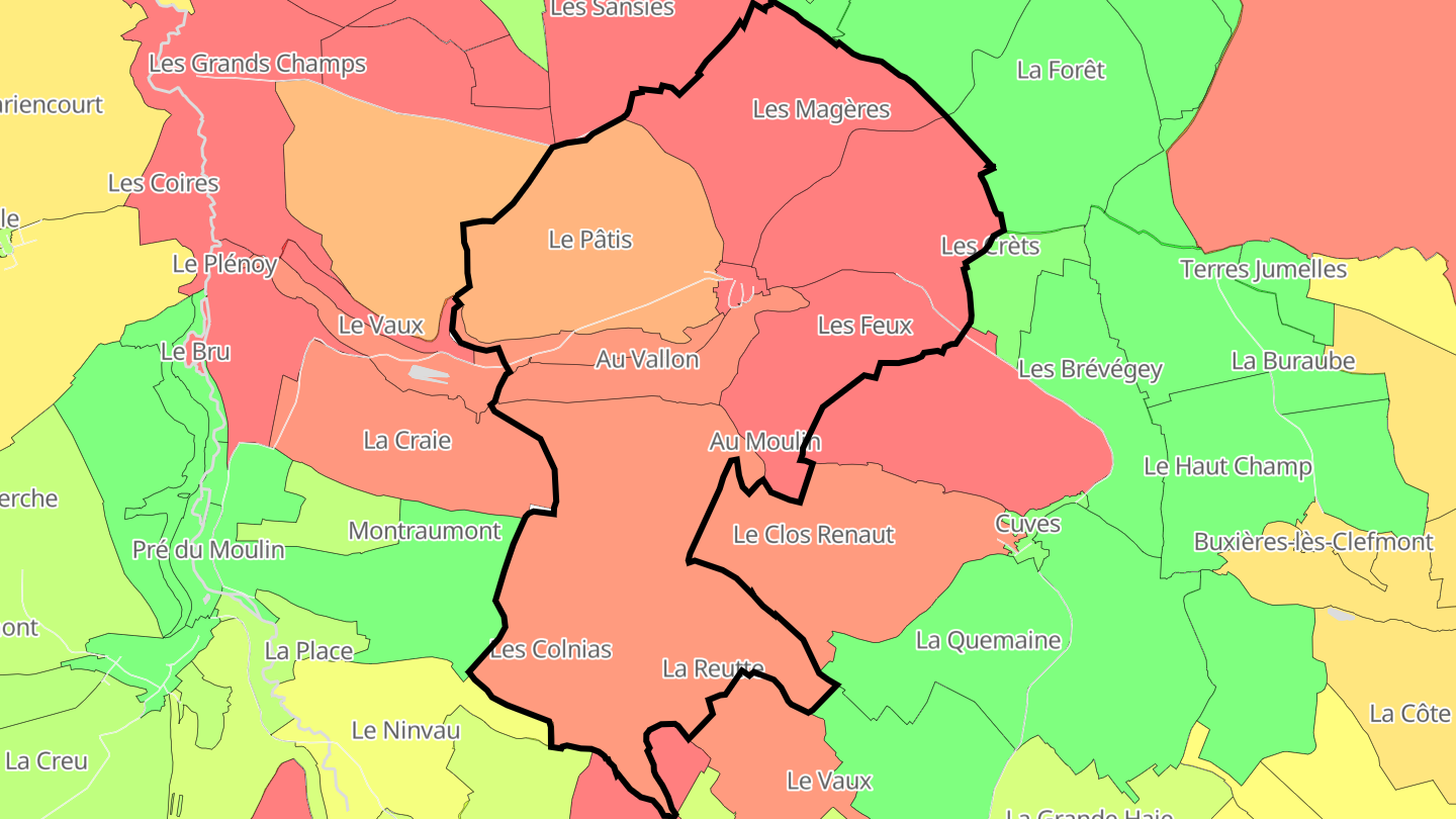 Carte des prix de l'immobilier Mennouveaux