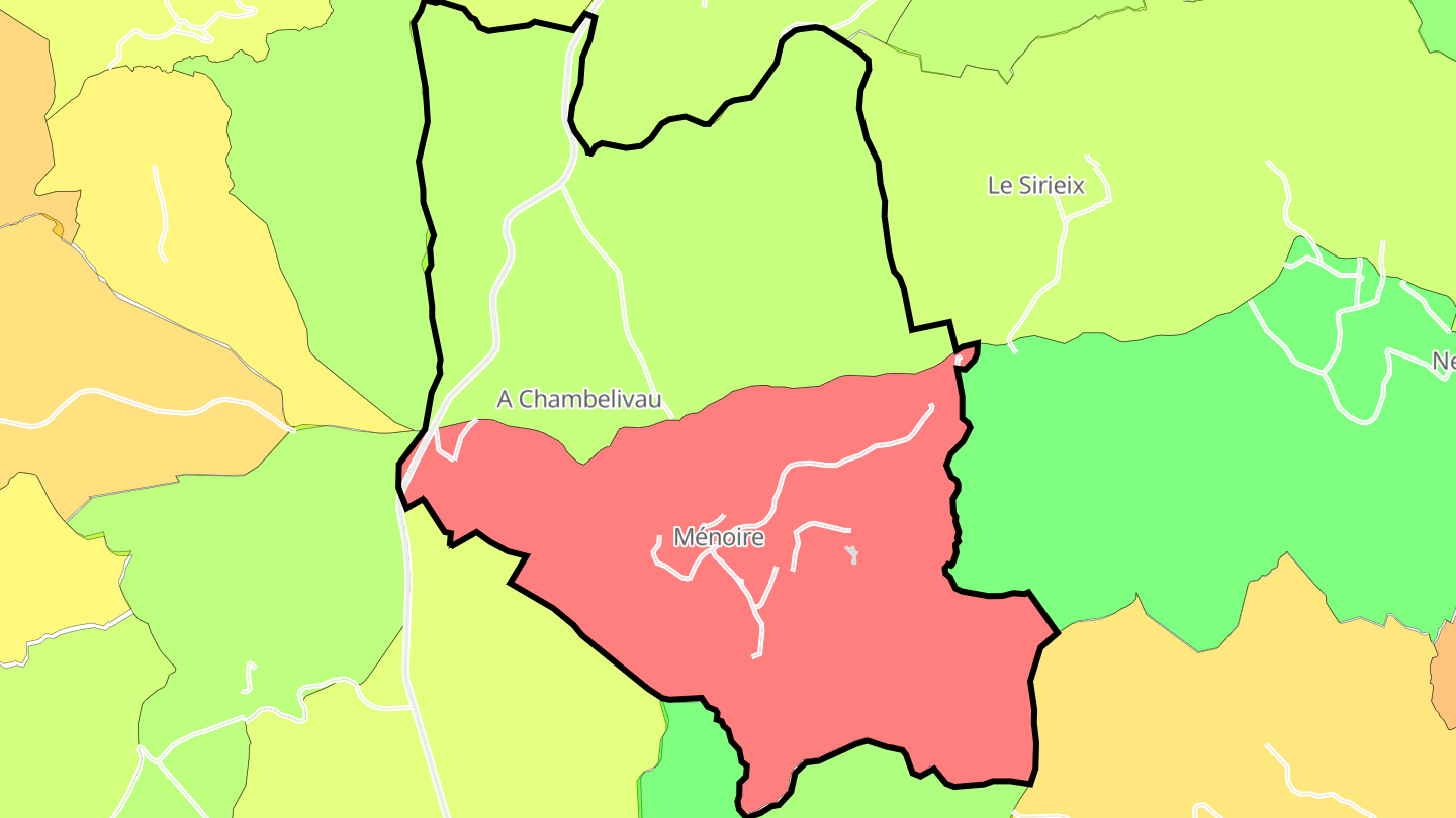 Carte des prix de l'immobilier Ménoire